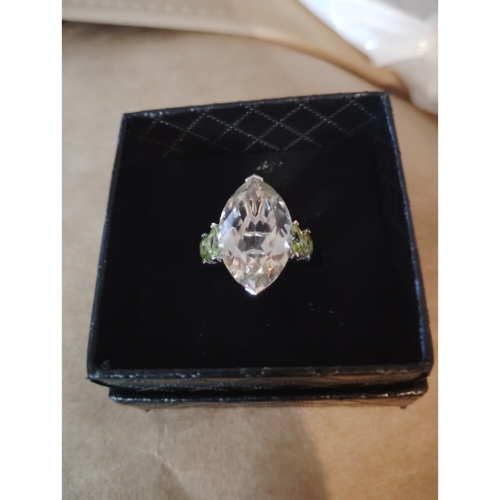 Ring .925 Sterling Silver with stones Size 8